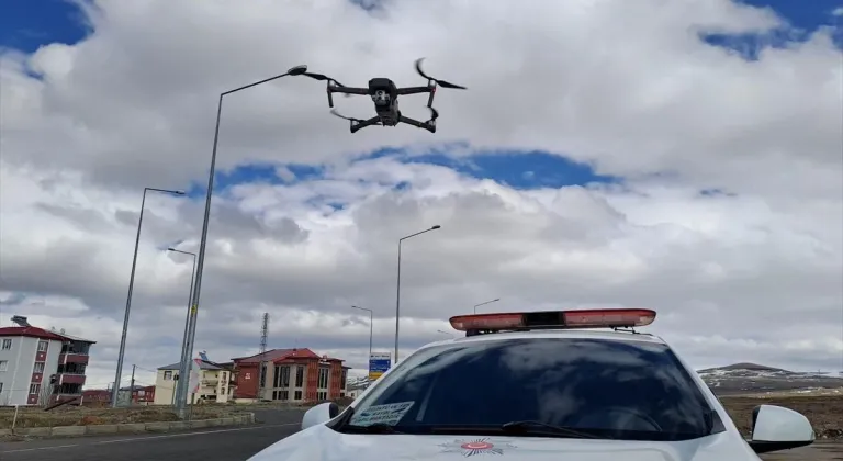 Ardahan'da bayram trafiği tedbirleri kapsamında dron destekli denetim yapıldı