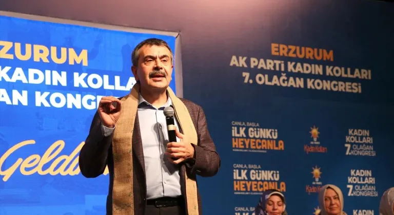 Bakan Tekin, AK Parti Erzurum Kadın Kolları 7. Olağan Kongresi'nde konuştu