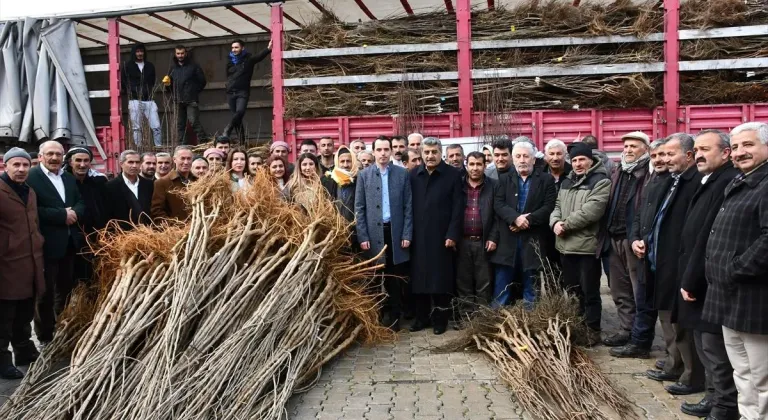 Çatak'taki çiftçilere meyve fidanı dağıtıldı