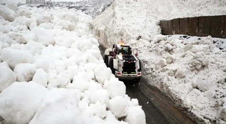 Çığ nedeniyle kapanan Hakkari-Çukurca kara yolu açıldı