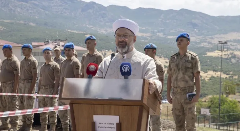 Diyanet İşleri Başkanı Ali Erbaş, Tunceli'de cami temel atma töreninde konuştu