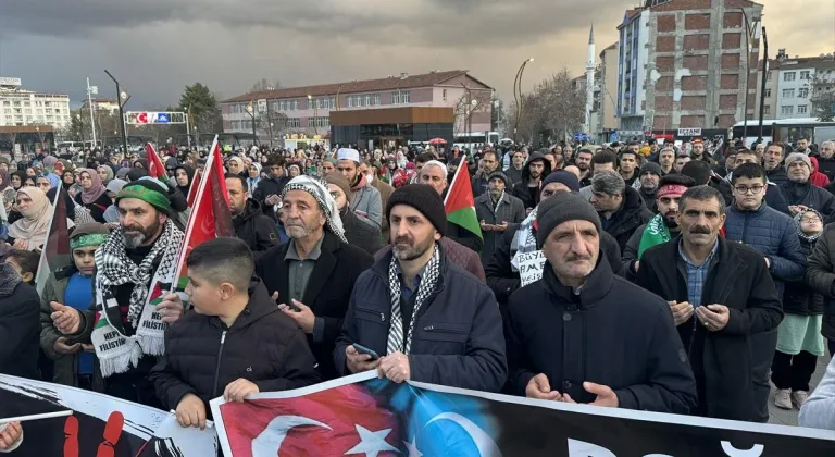 Elazığ'da İsrail'in Gazze'deki saldırıları protesto edildi