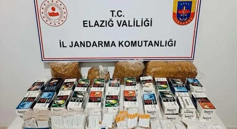 Elazığ'da kaçak tütün ve makaron ele geçirildi