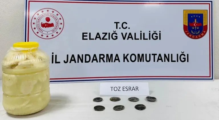 Elazığ'da peynir bidonunda esrar ele geçirildi