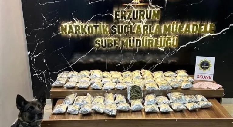 Erzurum'da 6 kilo 975 gram uyuşturucu ele geçirildi, 1 zanlı tutuklandı