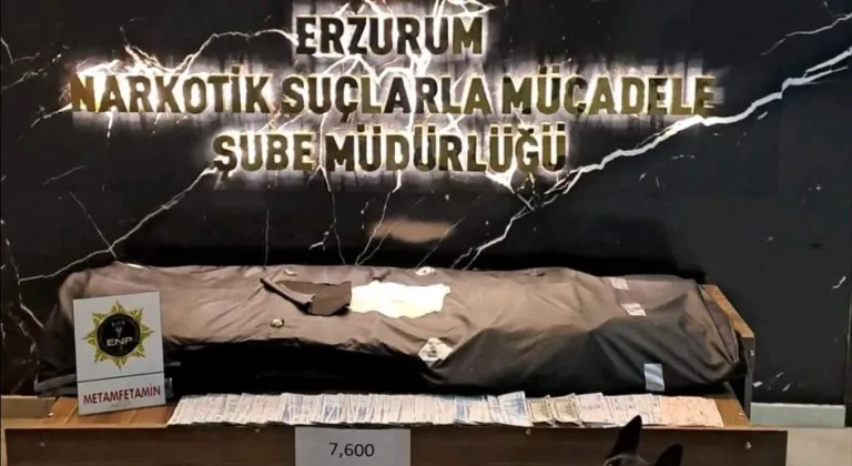 Erzurum'da 7 kilo 600 gram uyuşturucuyla yakalanan İran uyruklu zanlı tutuklandı