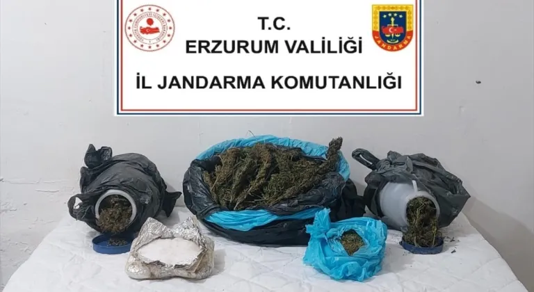 Erzurum'da menfezde saklanan 6 kilo 820 gram uyuşturucu ele geçirildi