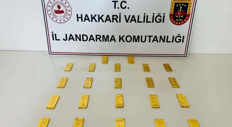 Hakkari'de birer kilogramlık 22 külçe altın ele geçirildi