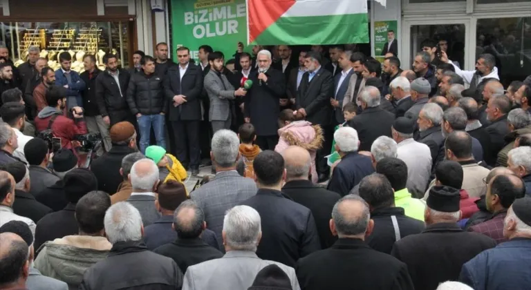 HÜDA PAR Genel Başkanı Yapıcıoğlu, Elazığ Kovancılar'da seçim lokalinin açılışına katıldı