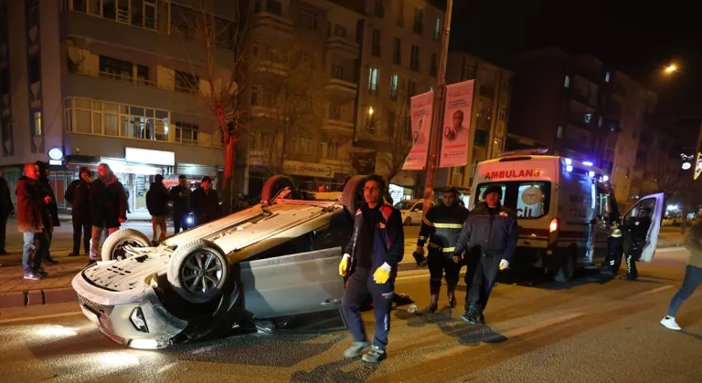 Iğdır'da devrilen otomobilin sürücüsü yaralandı