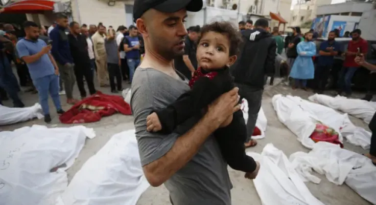İsrail ordusunun kanlı Gazze işgalinde 13 binden fazla Filistinli yaşamını yitirdi