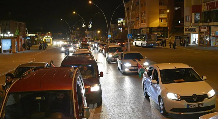 İsrail'in Gazze'ye yönelik saldırıları Erzurum'da protesto edildi