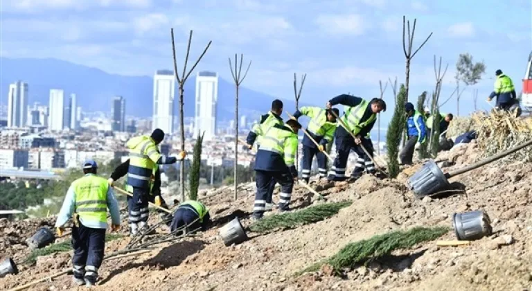 İzmir Büyükşehir Belediyesi, Bornova’da bin ağaçlık orman oluşturuyor