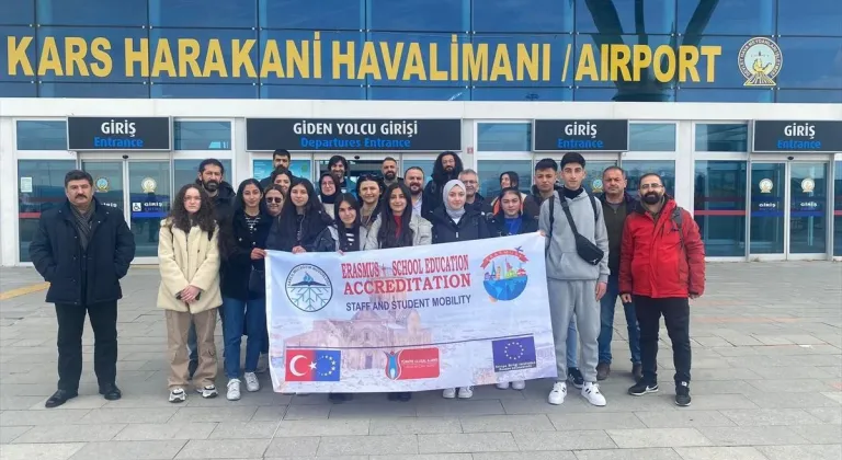 Kars'ta Erasmus projesi kapsamında öğretmen ve öğrenciler Almanya'ya gitti