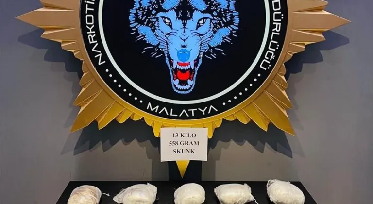 Malatya'da 13 kilo 558 gram uyuşturucu ele geçirildi