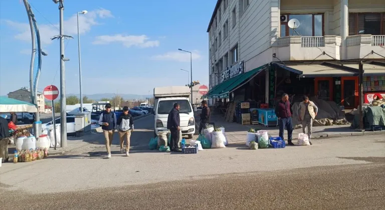 Malazgirt'te dağlardan toplanan otlar tezgahlarda yerini aldı