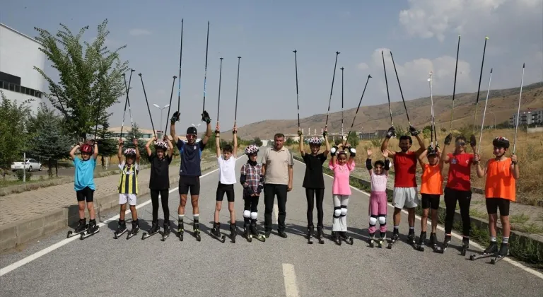 Muşlu kayakçılara, yazın sıcağı engel değil