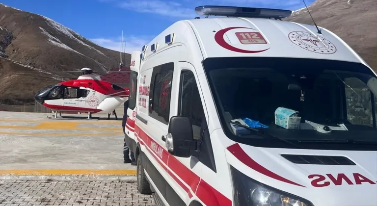 Van'da ambulans helikopter hamile kadın için havalandı