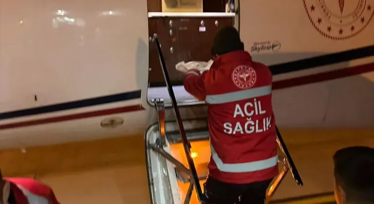 Van'da ambulans uçak 10 günlük bebek için havalandı