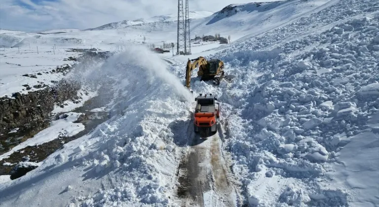 Van'da çığ nedeniyle kapanan mezra yolu açıldı