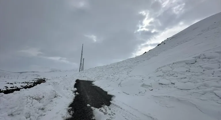 Van'da çığın düştüğü mezra yolu kapandı